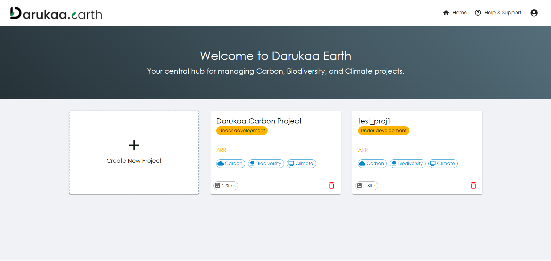 Project Creation UI